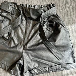 Vegan Leather Shorts